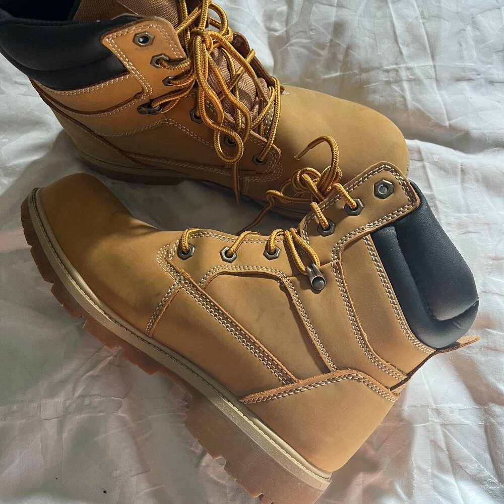 Men's brahma Work boots Size 10 x-Wide Wheat - Picture 7 of 7